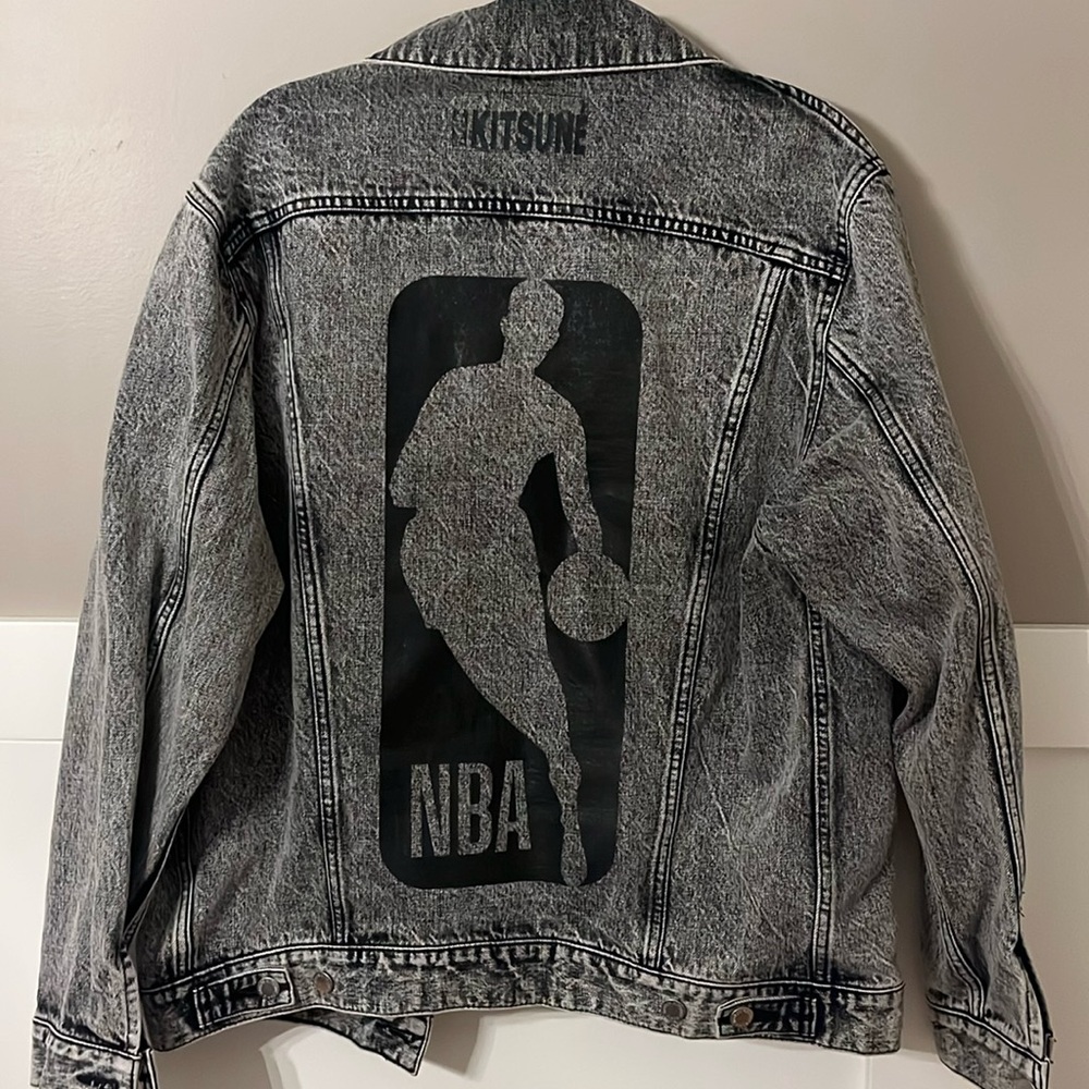 Maison Kitsune NBA Collab Denim Jacket Large